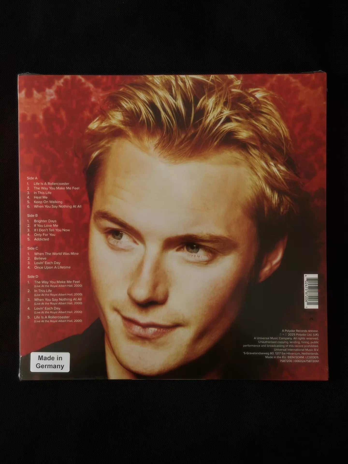 Ronan Keating – Ronan – 25th Anniversary Red & Silver Vinyl (2LP)