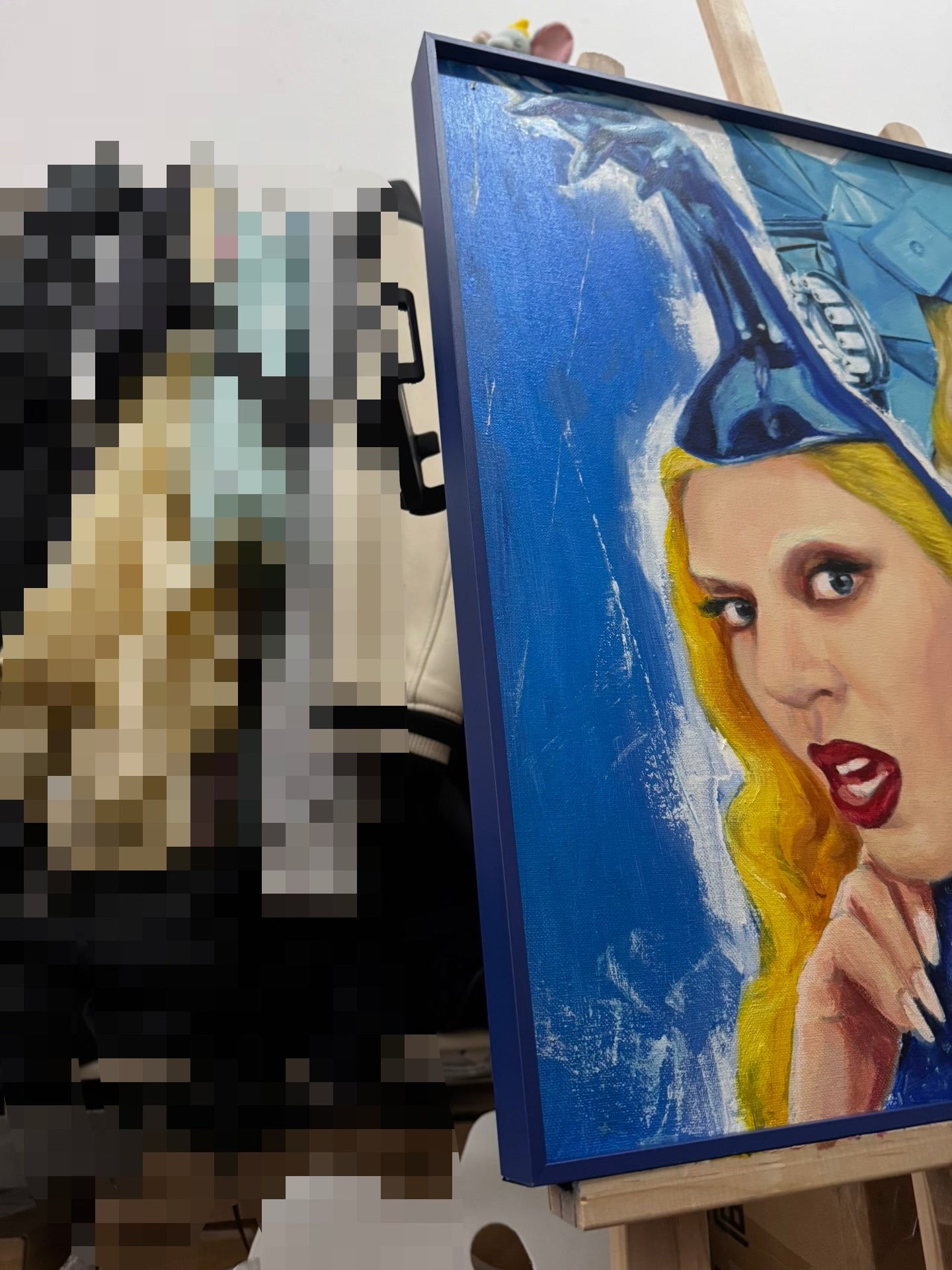 Lady Gaga – MAYHEM Blue Theme Original Painting 60 × 60 cm