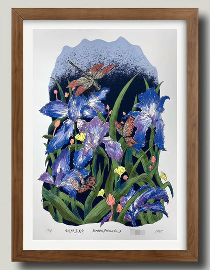 风眠鸢野 — Original Botanical Screenprint