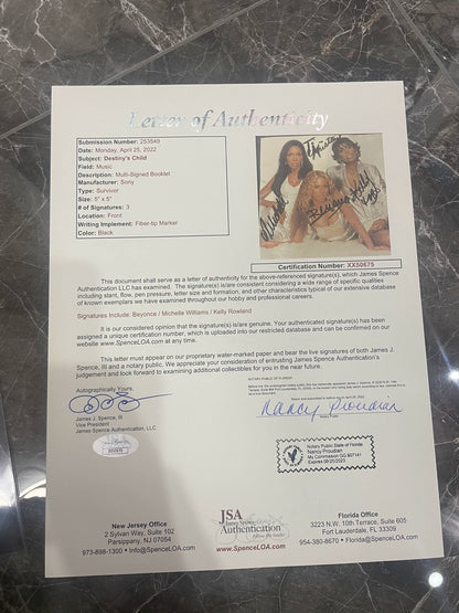 Beyoncé – Signed Group Photograph with JSA Certificate