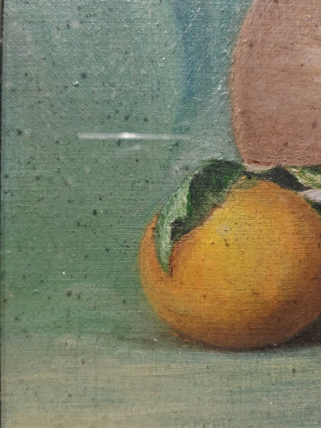 Ceramic Jar and Mandarin – Framed Oil Painting