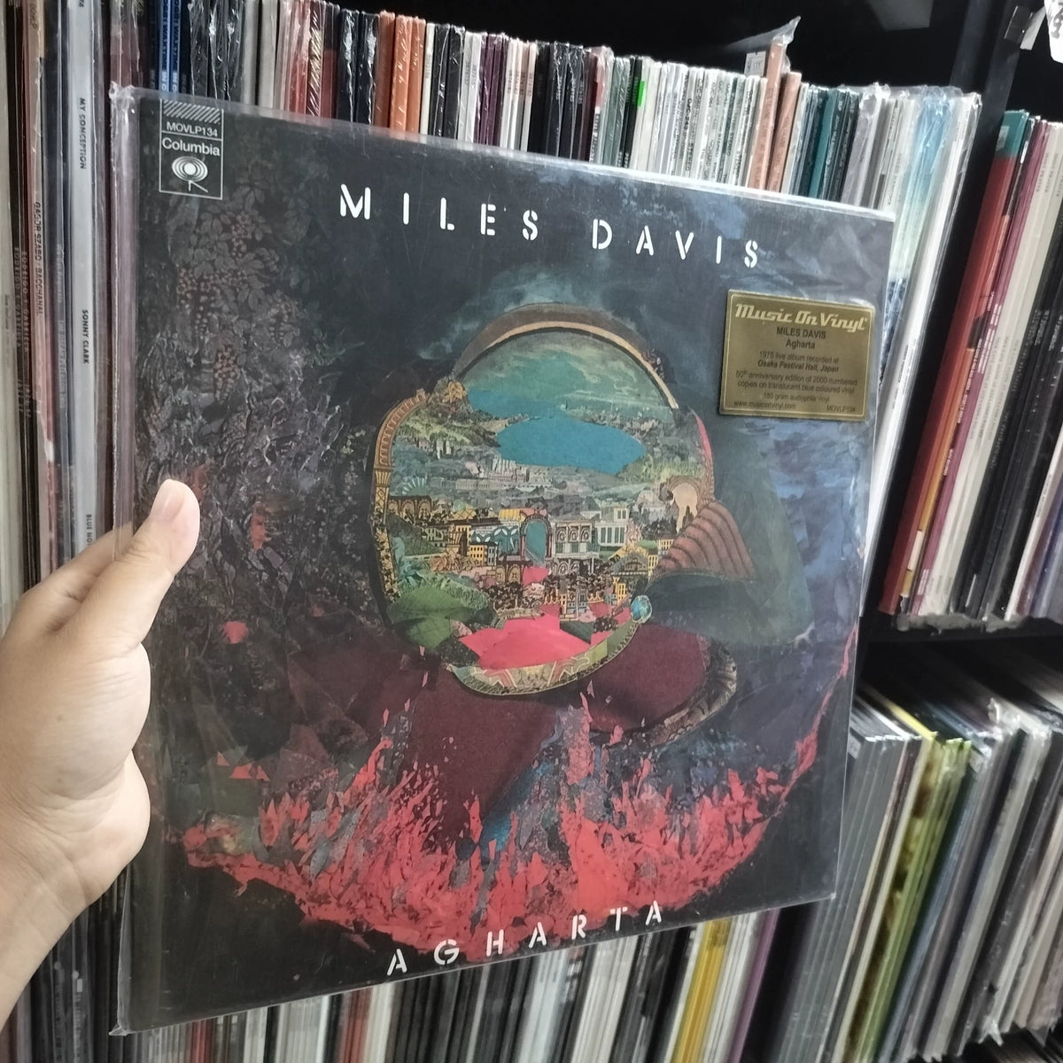Miles Davis – Agharta Limited Numbered Blue Vinyl 2LP — front view