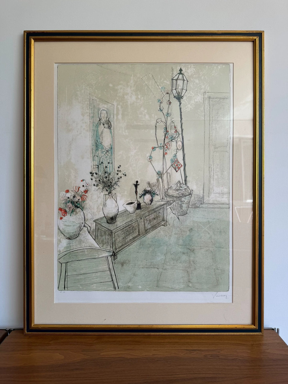 Jean Jansem – Signed Artist Proof Lithograph, Framed 91 × 71 cm