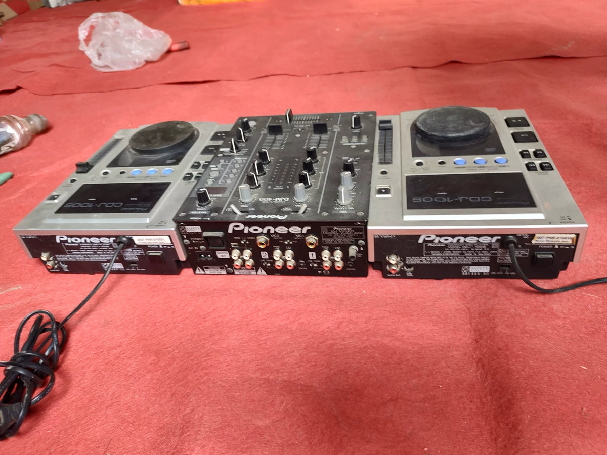 Pioneer CDJ-100S Pair & DJM-400 – Three-Piece DJ Set – actual item photograph 3