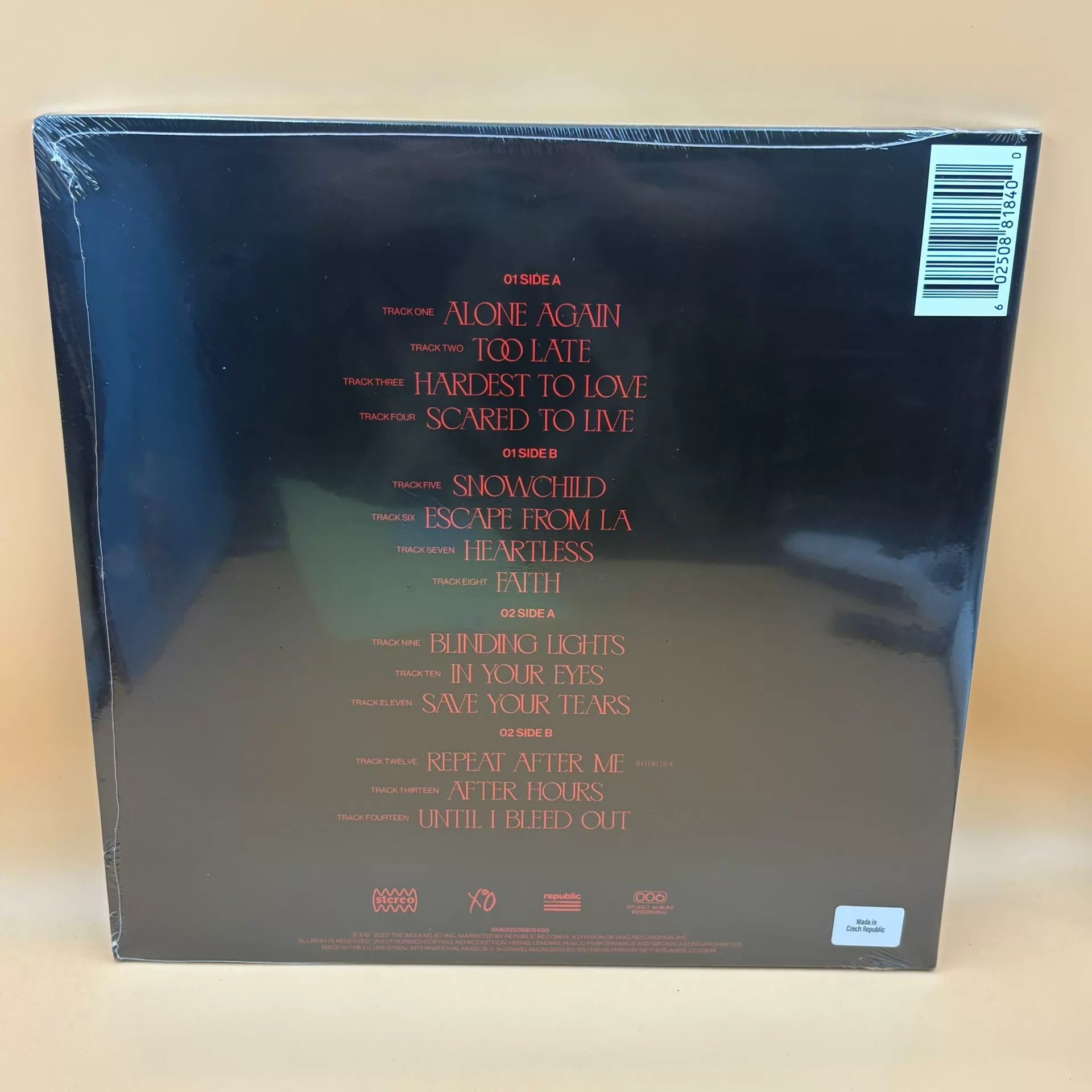 The Weeknd – After Hours – Standard Black Vinyl (2LP) — photo 2