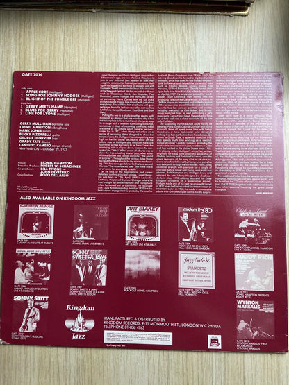 Lionel Hampton Presents Gerry Mulligan – UK LP – actual item photograph 3