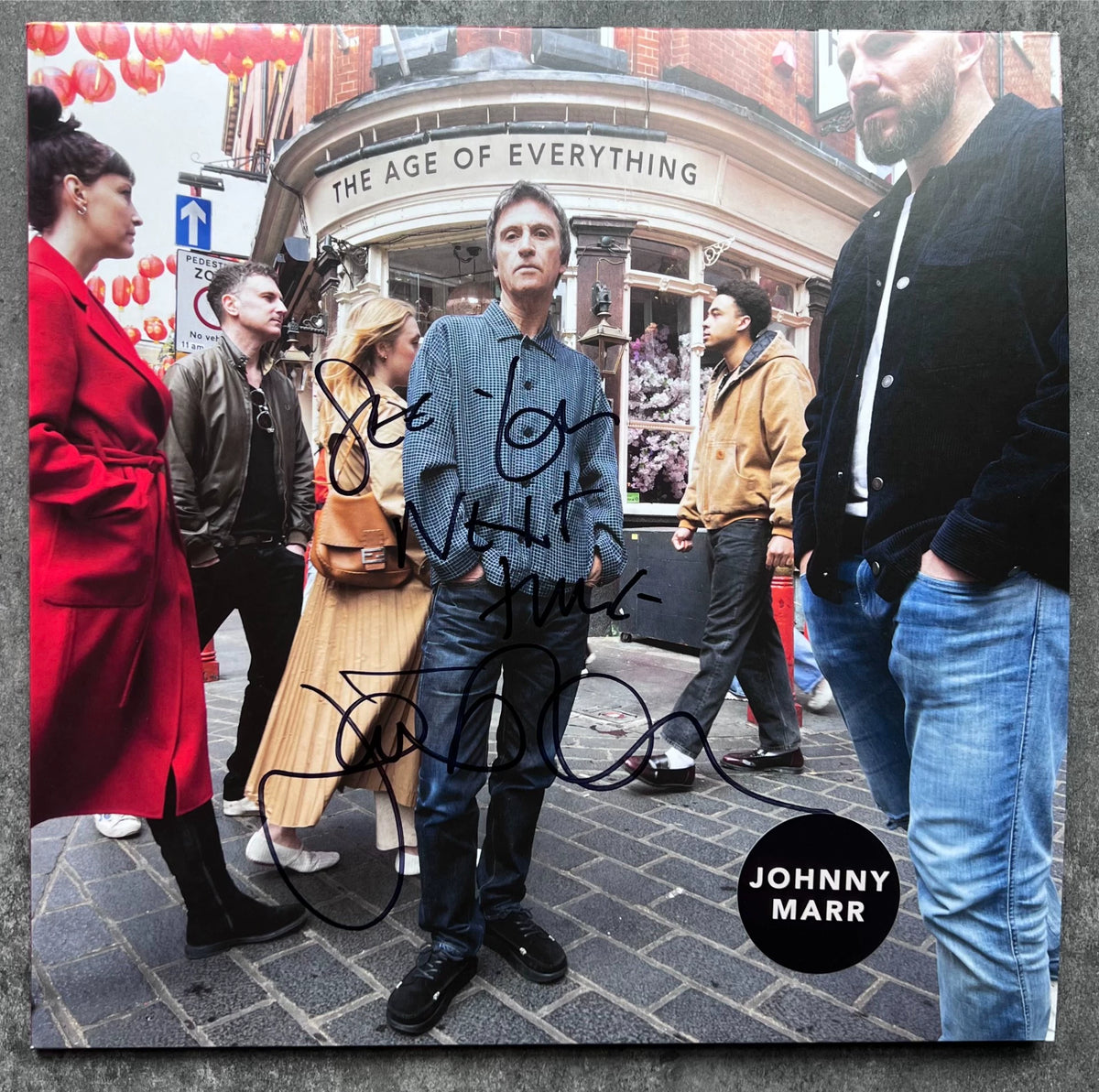 Johnny Marr – Age of Everything – Signed Red Vinyl LP – actual item photograph 1