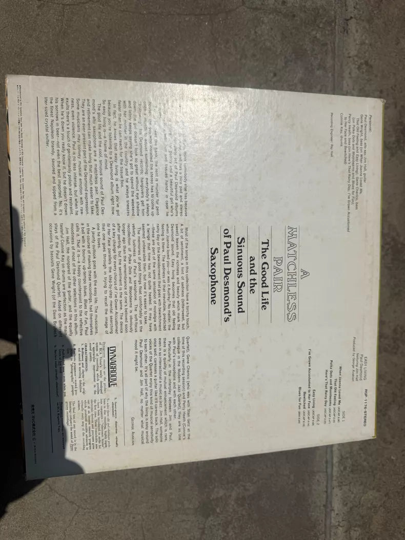 Paul Desmond featuring Jim Hall – Easy Living – Japanese Vinyl LP – photo 3