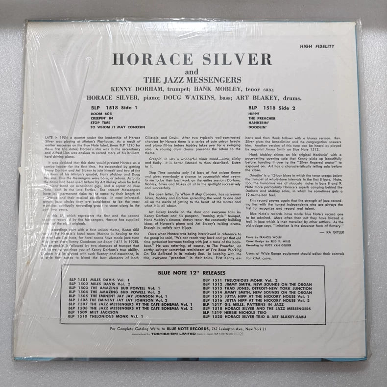 Horace Silver and the Jazz Messengers – Blue Note BLP 1518 Vinyl LP – actual product photo 2