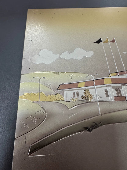 Architectural Street Scene – Japanese Metal Art Panel – detail 3