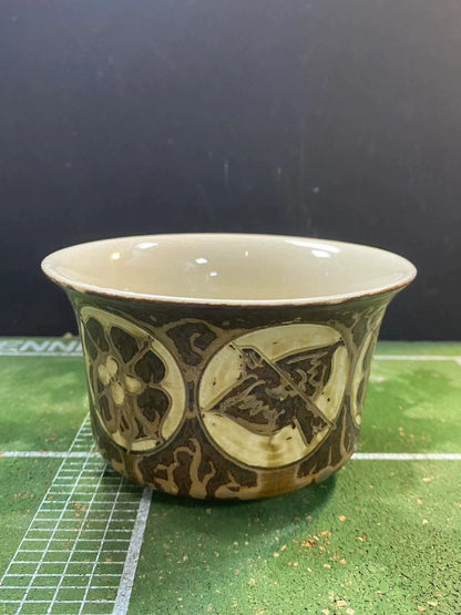 Japanese Mingei Bird and Plum Blossom Yunomi Cup — original seller image 3