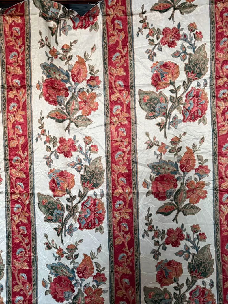 Antique Silk Textile Panel, 138 × 243 cm — detail 7