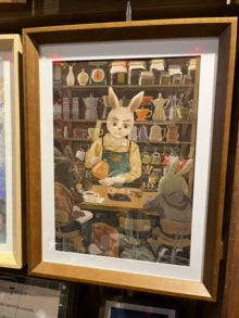 LINLI 兔兔咖啡店 / Rabbit Café — Framed Giclée