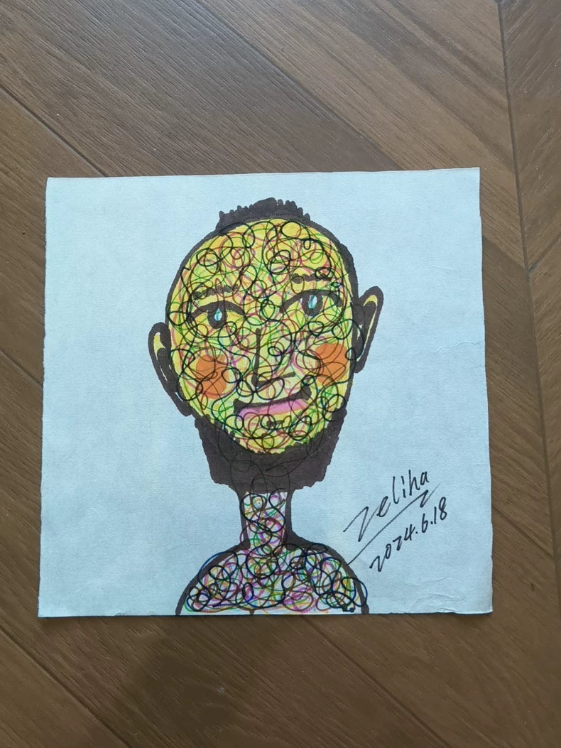 Zeliha Original African Portrait Drawing – Choice of 9 – Artwork 7