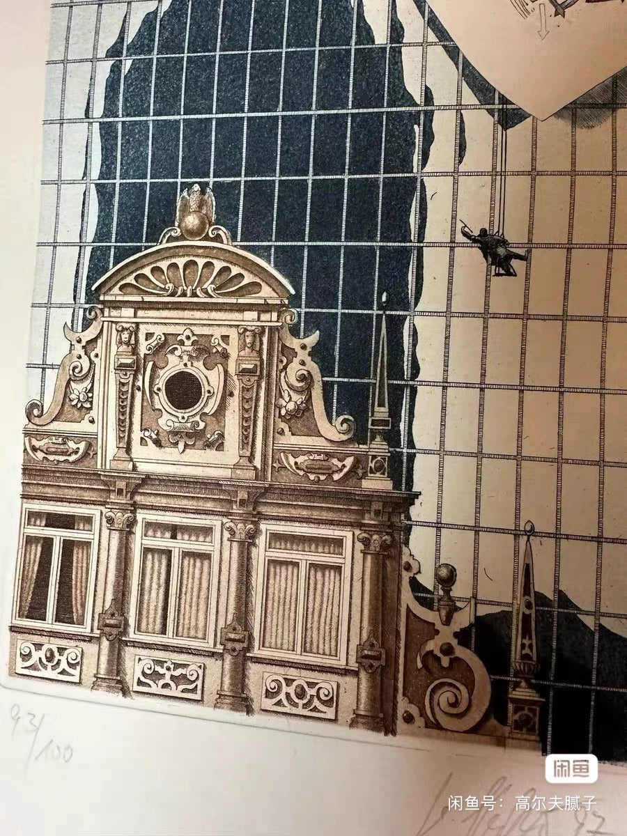 Architectural Colour Etching – Numbered Print – actual item photograph 6