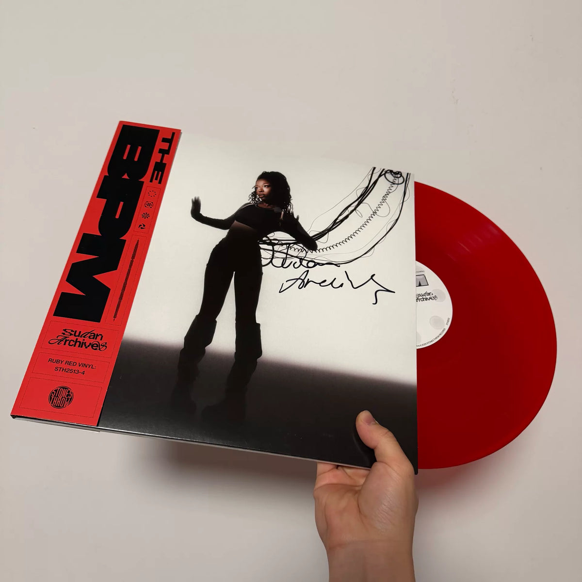 Sudan Archives – The BPM – Signed Red Vinyl – actual item photograph 3