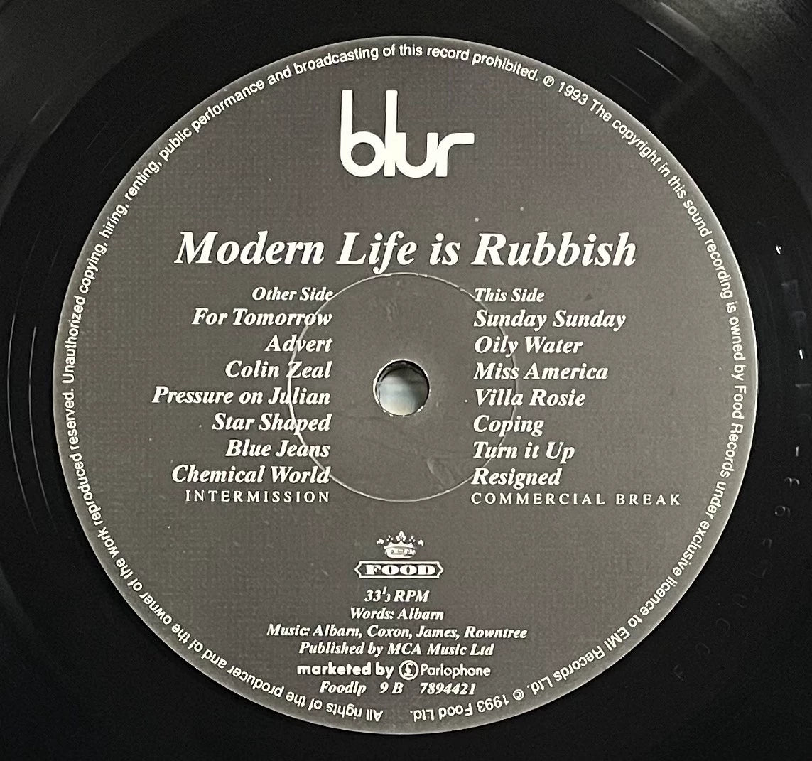 Blur – Modern Life Is Rubbish 1993 UK First-Press Vinyl LP — product detail 3