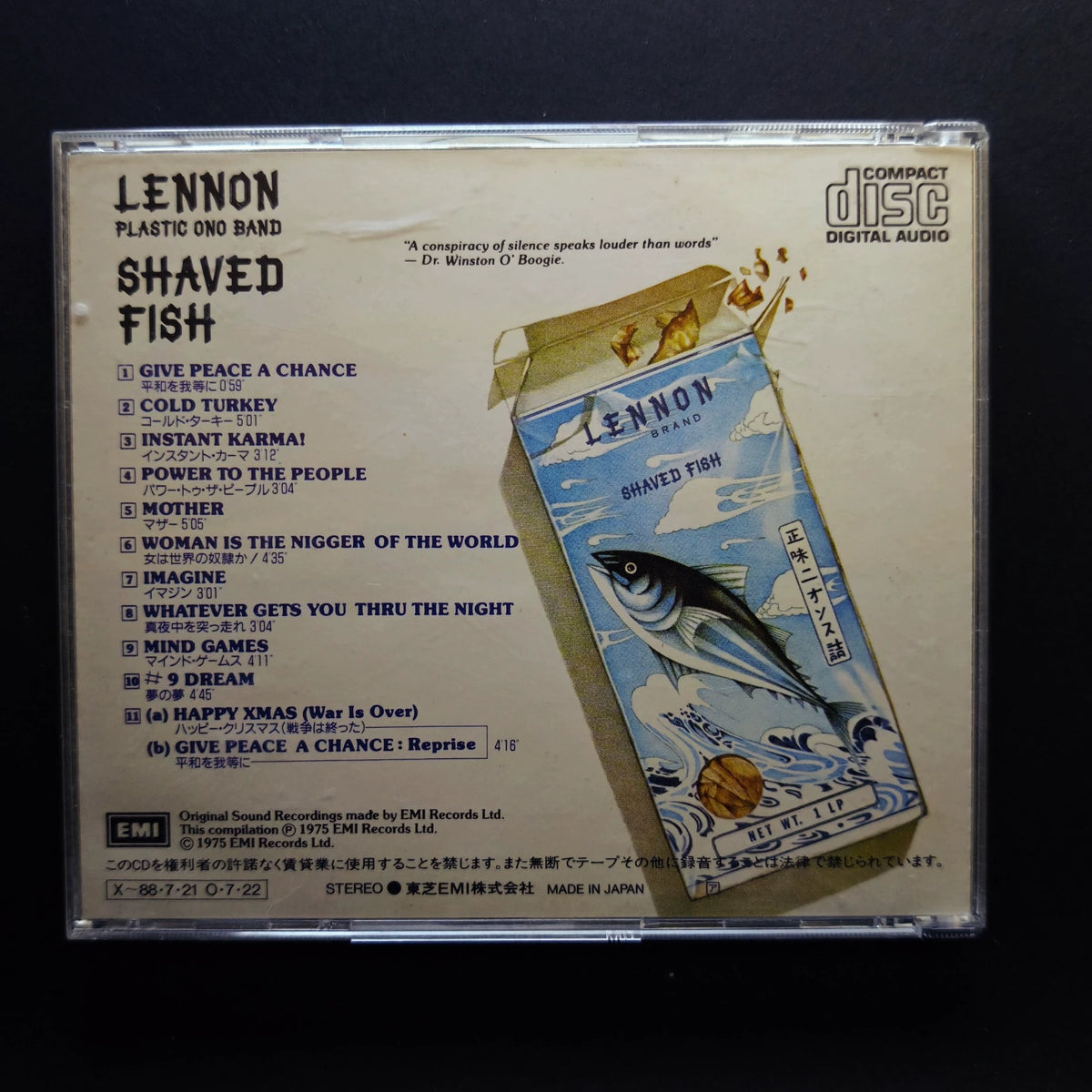 John Lennon / Plastic Ono Band – Shaved Fish – Japanese CD – actual item photograph 2