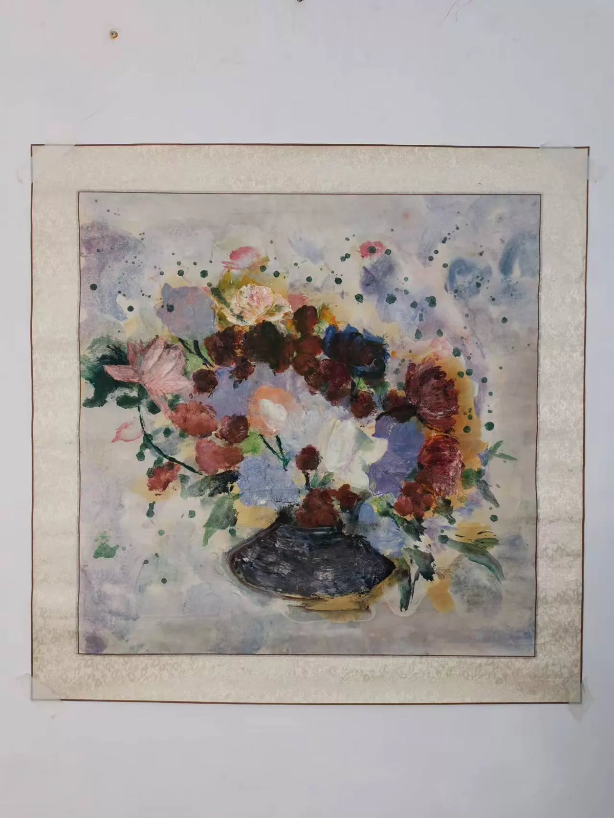 Floral Still Life – Oil on Paper, Unframed