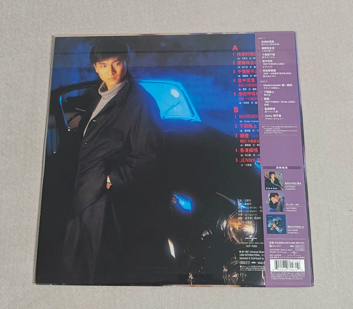 Andy Lau – 情感的禁区 – Japanese Vinyl LP – Sealed – actual copy