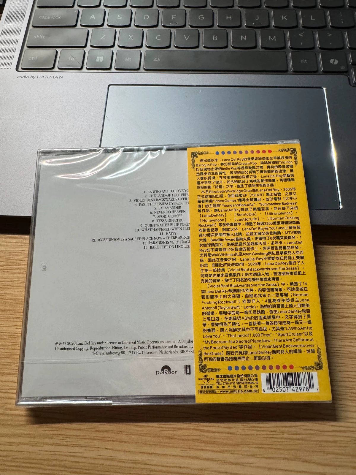 Lana Del Rey – Violet Bent Backwards Over the Grass – CD with Taiwan OBI