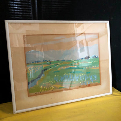 Japanese Alpine Landscape – Signed 1988 Framed Print 39/200