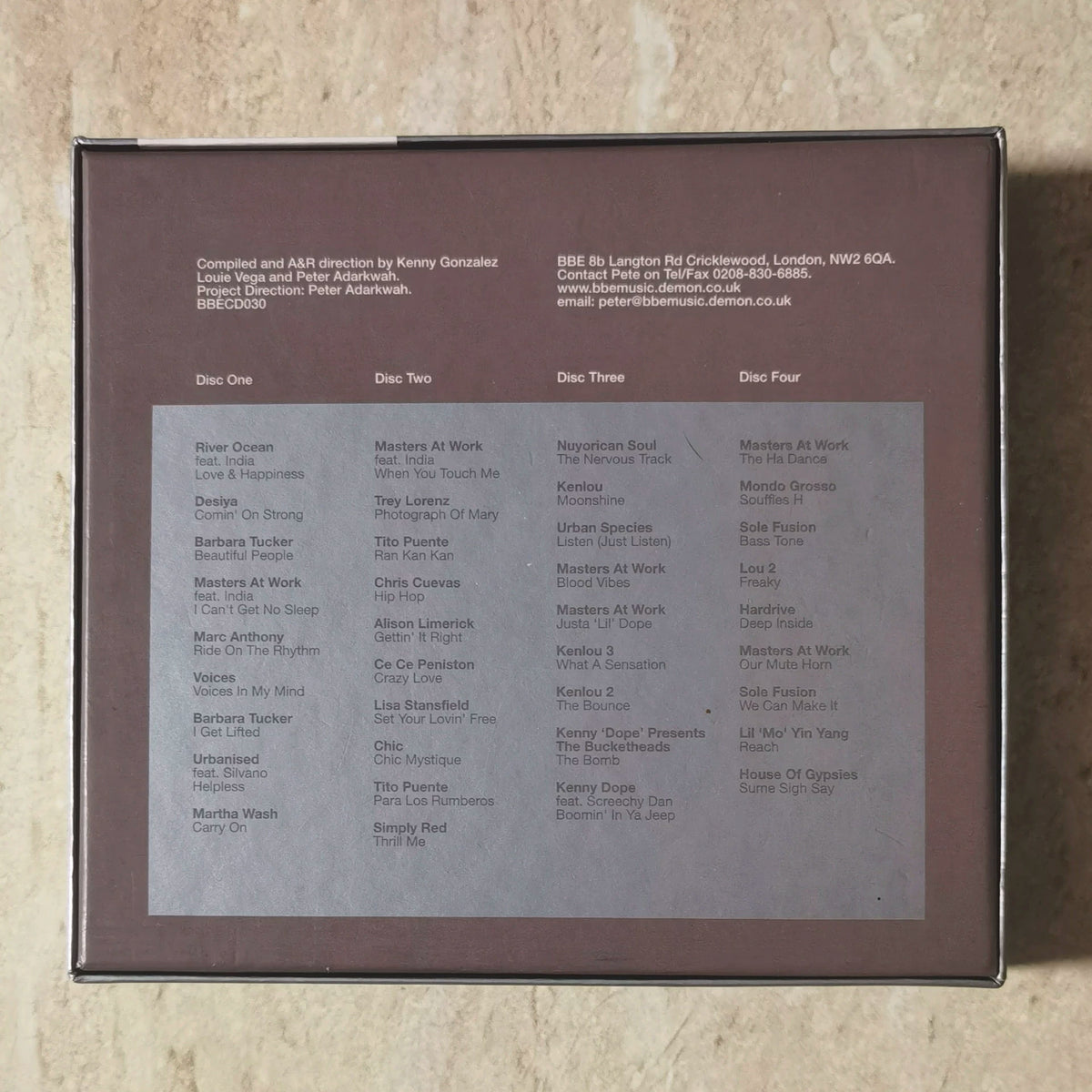 Masters at Work – The Tenth Anniversary Collection Part One 1990–1995 – UK 4CD