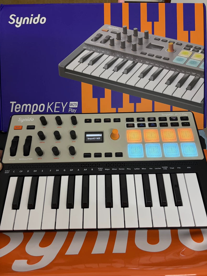 Synido W25 Play – 25-Key MIDI Keyboard with Built-In Sound