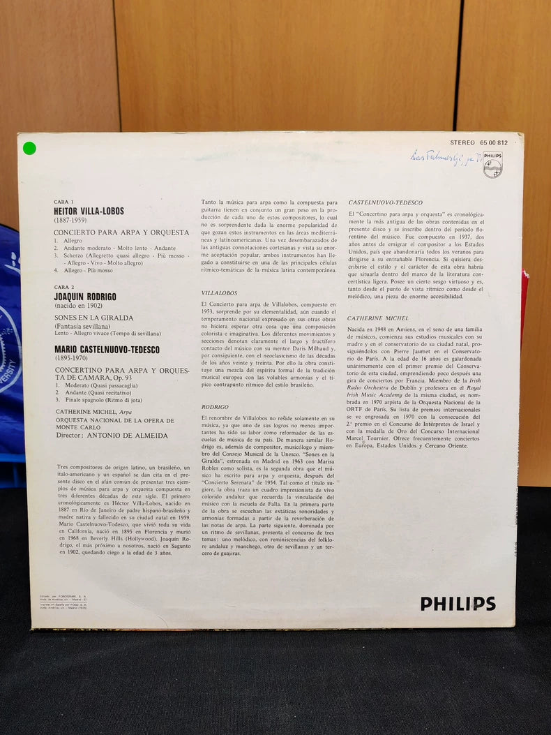 Catherine Michel – Harp Concertos – Dutch Philips Vinyl LP