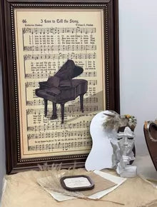Piano Score — Framed Decorative Print, 50 × 70cm