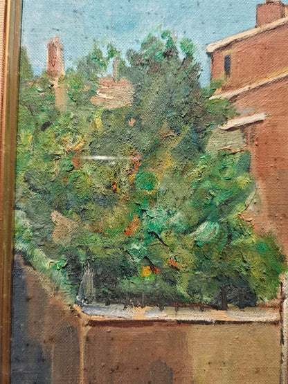 K. Shirasaki – Venice Canal, Oil Painting, 1979