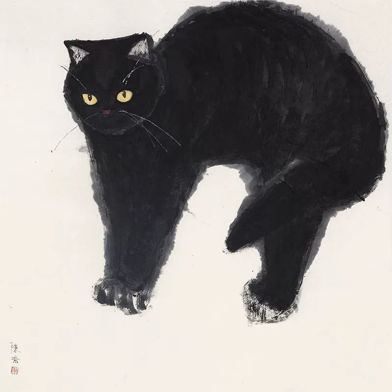 Chen Qian – Little Black Cat – Limited Edition Digital Print