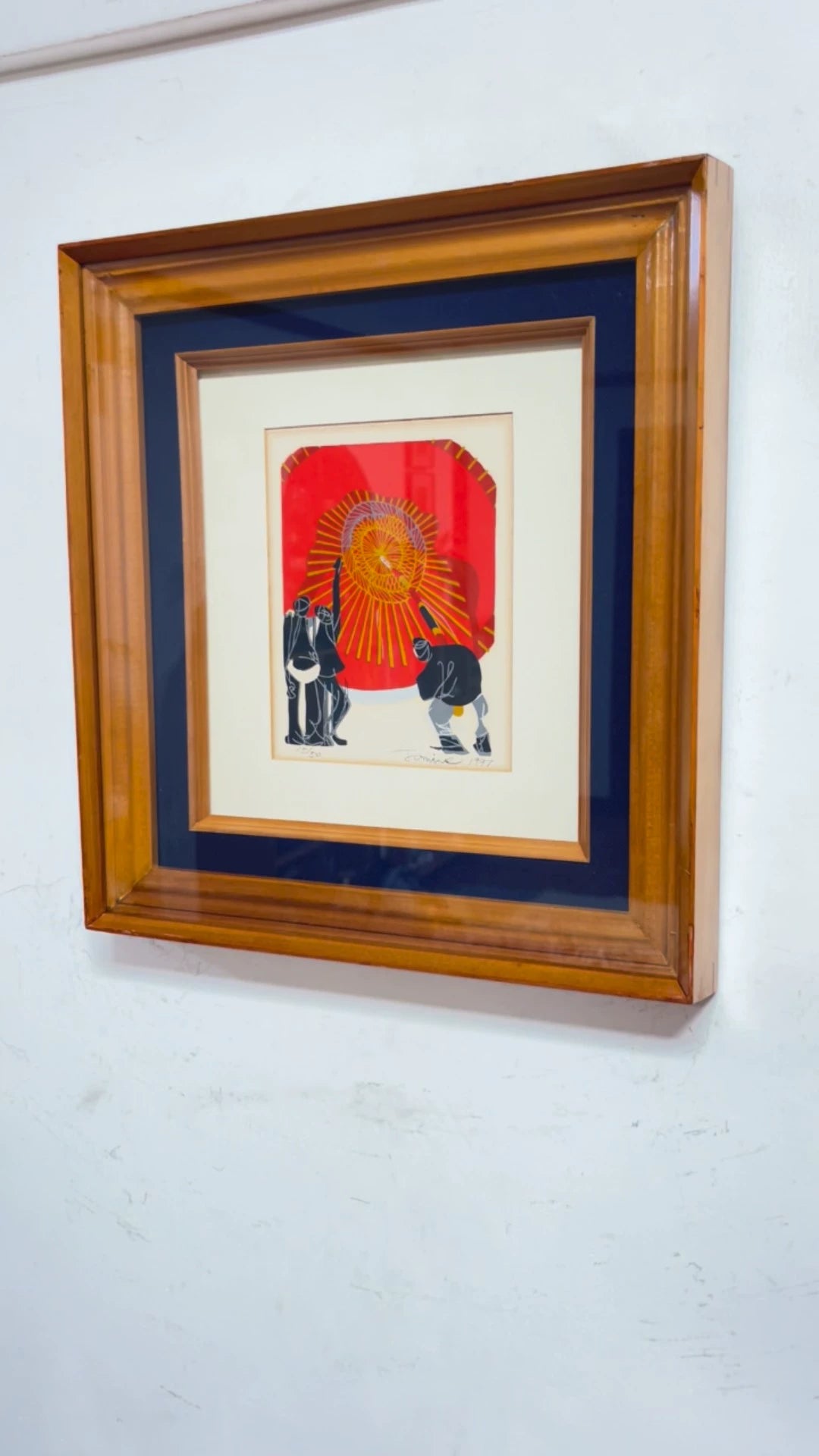 Festival Lantern – Signed Numbered Japanese Print, 1997 – detail 2