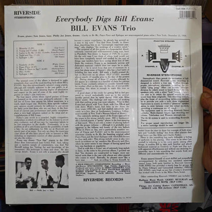 Bill Evans – Everybody Digs Bill Evans – OJC LP – actual item photograph 2