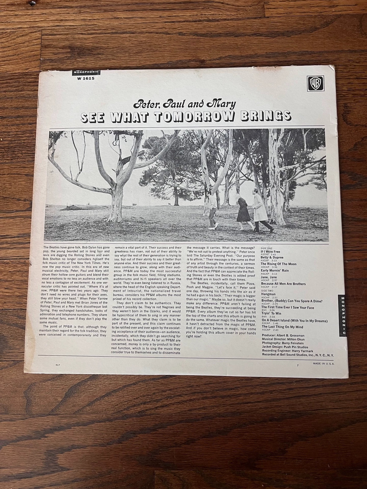 Peter, Paul and Mary – See What Tomorrow Brings (LP) – source photo 2