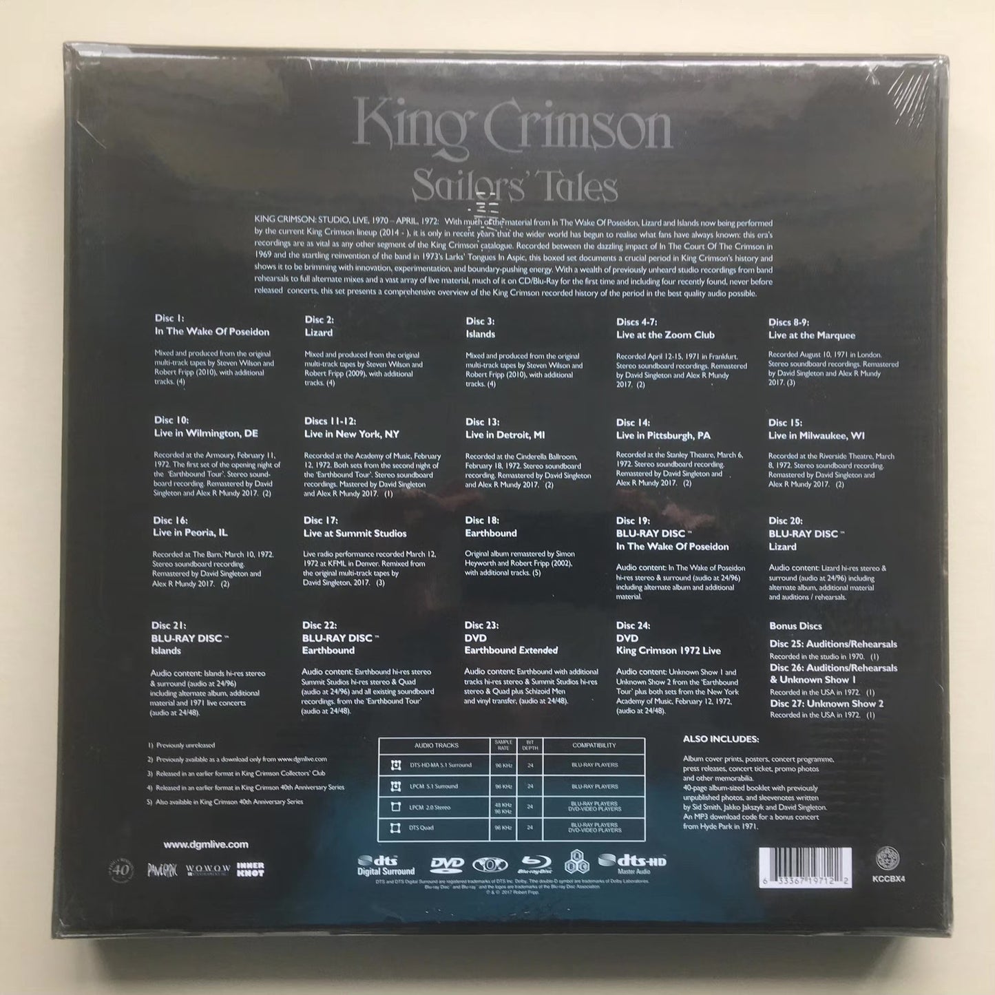 King Crimson – Sailors' Tales 21CD + 4Blu-ray + 2DVD Box Set