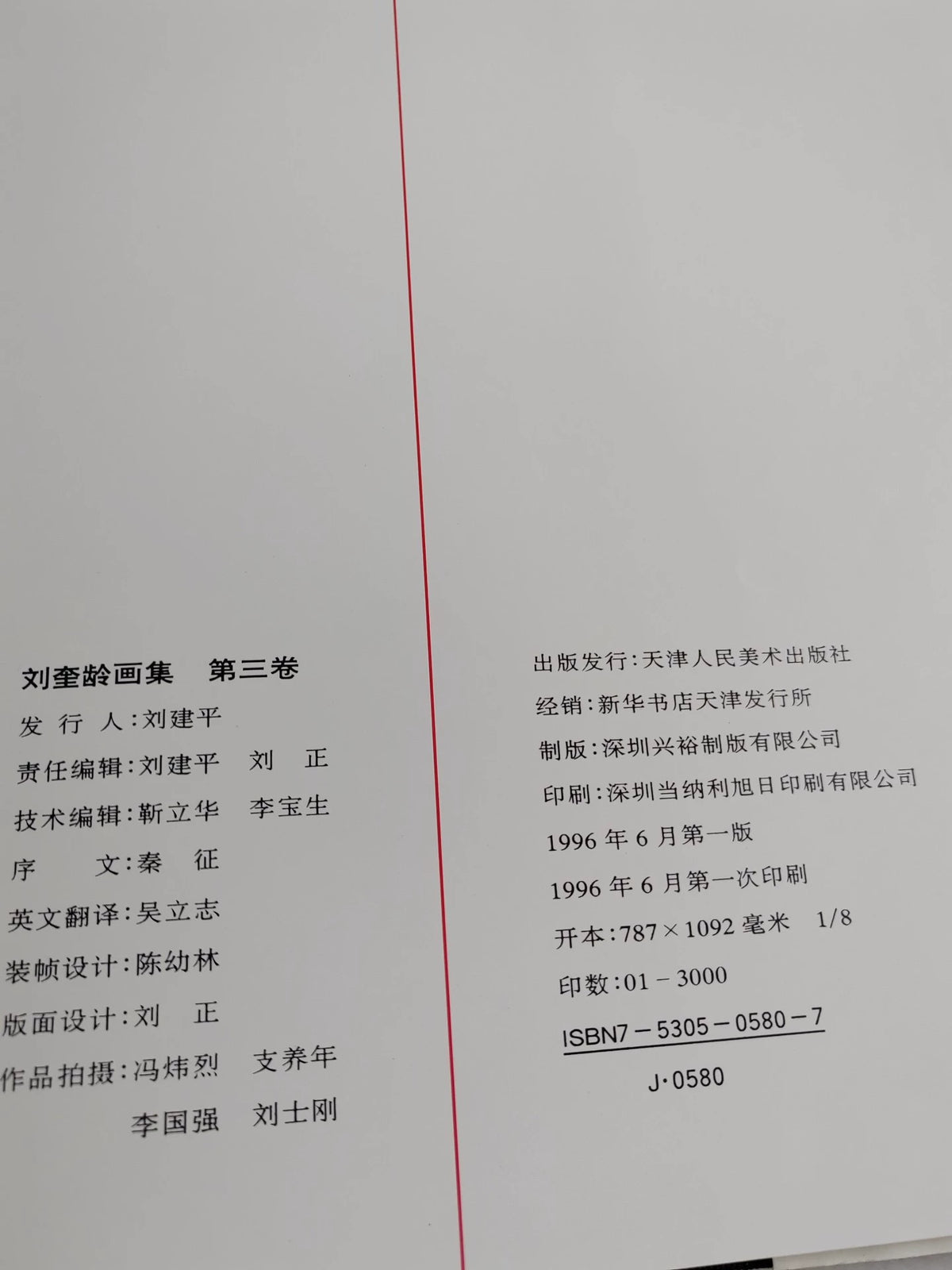 Liu Kuiling – Collected Paintings, Volume 3 – 1996 Art Book – actual item photograph 7