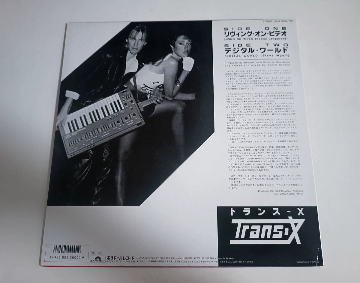 Trans-X – Living On Video / Digital World; actual item detail
