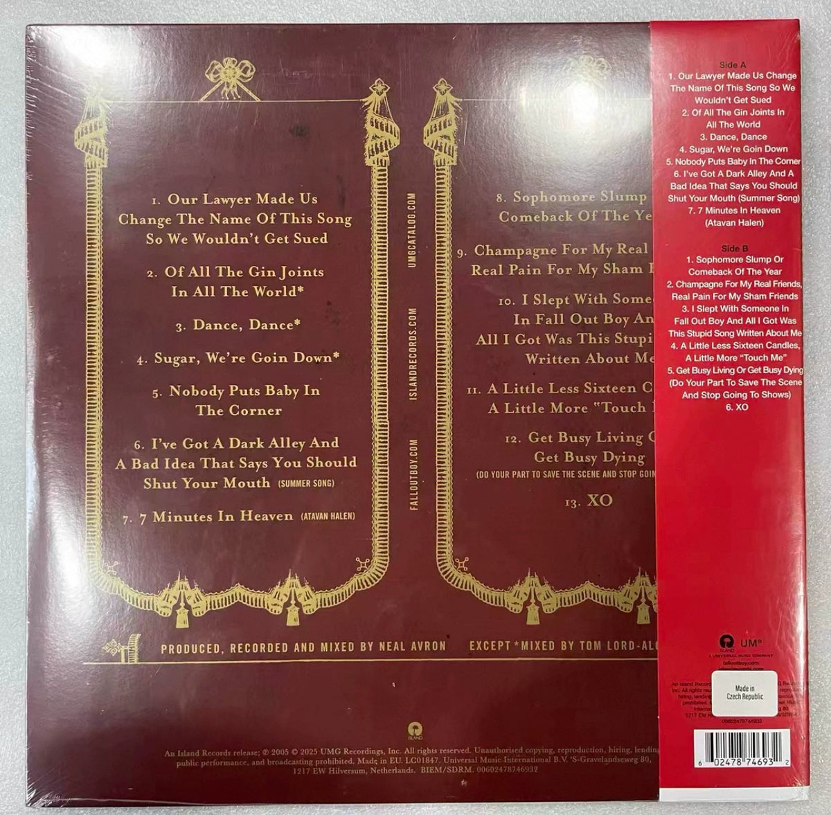 Fall Out Boy – From Under the Cork Tree, Black & Gold Vinyl (LP) – photo 2