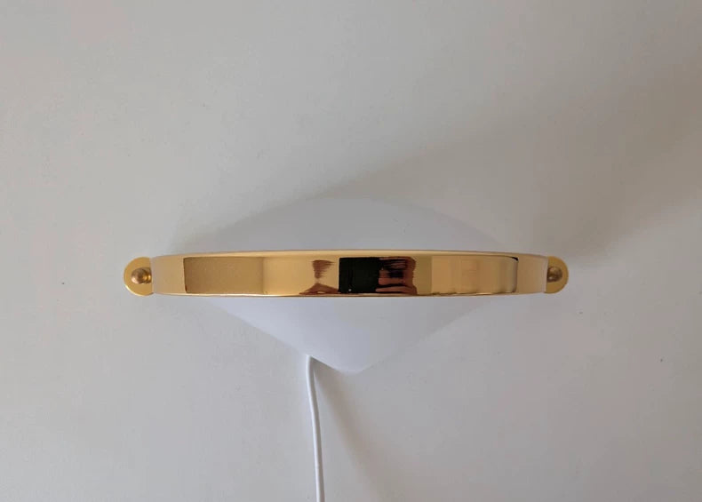 Spanish 1970s Art Deco Space-Age Glass Wall Lamp – actual product photo 5