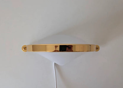 Spanish 1970s Art Deco Space-Age Glass Wall Lamp – actual product photo 5