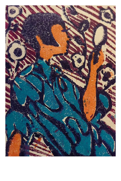 春风拂槛露华浓 — Handmade Woodcut
