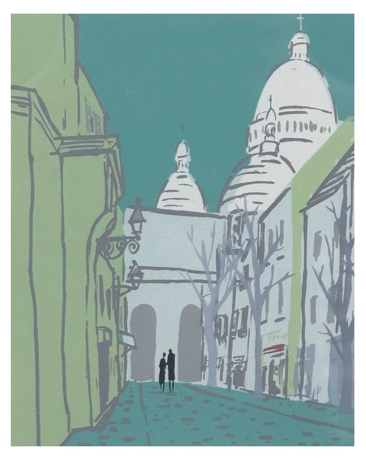 Kotaro Yoshioka – Montmartre – Signed Artist Proof Framed Screenprint – detail 7
