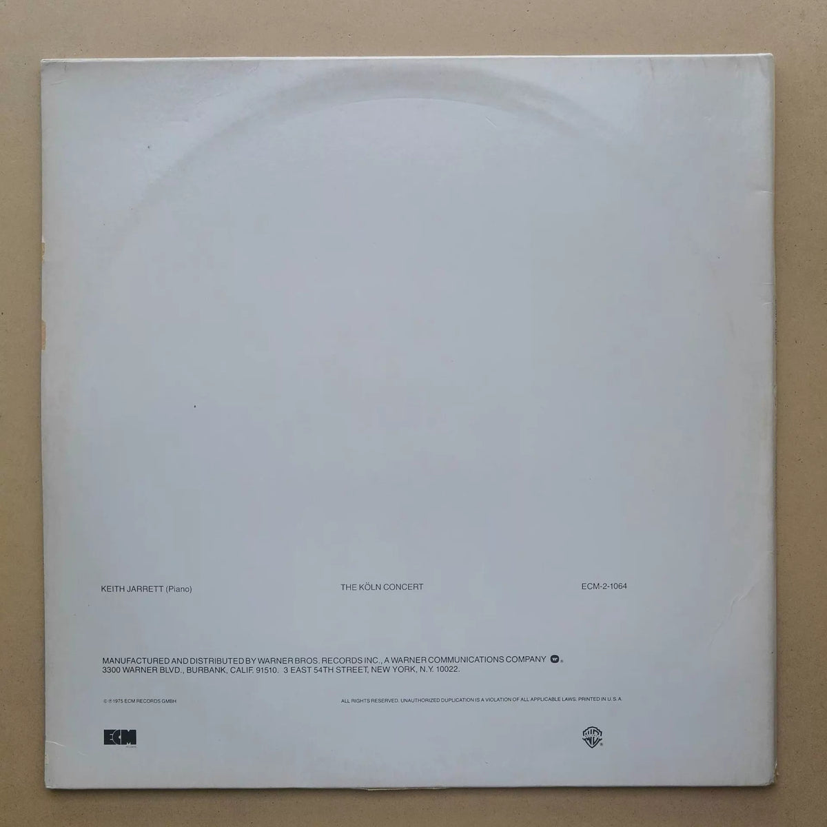 Keith Jarrett — The Köln Concert — product detail 3