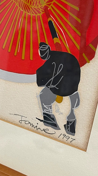 Festival Lantern – Signed Numbered Japanese Print, 1997 – detail 5