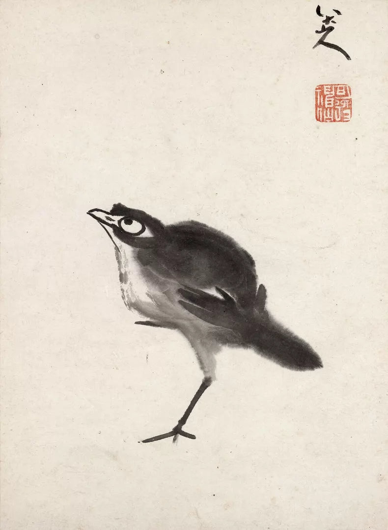 Zhu Da “Bird” Fine Art Reproduction on Xuan Paper