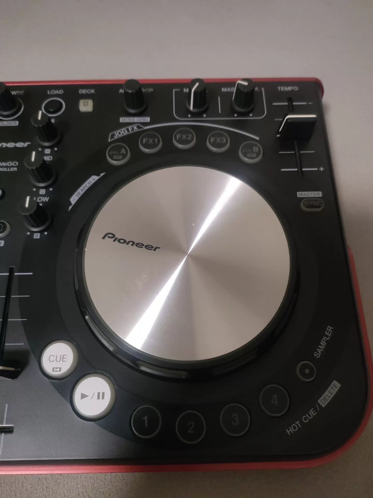 Pioneer DDJ-WeGO – Red DJ Controller – actual item photograph 2