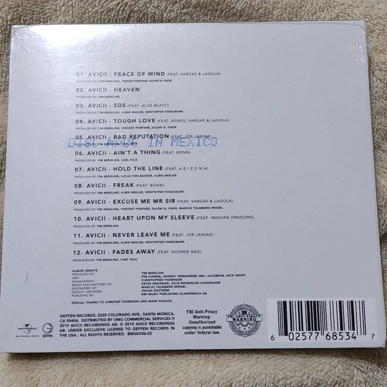 Avicii – TIM (2019 US CD)
