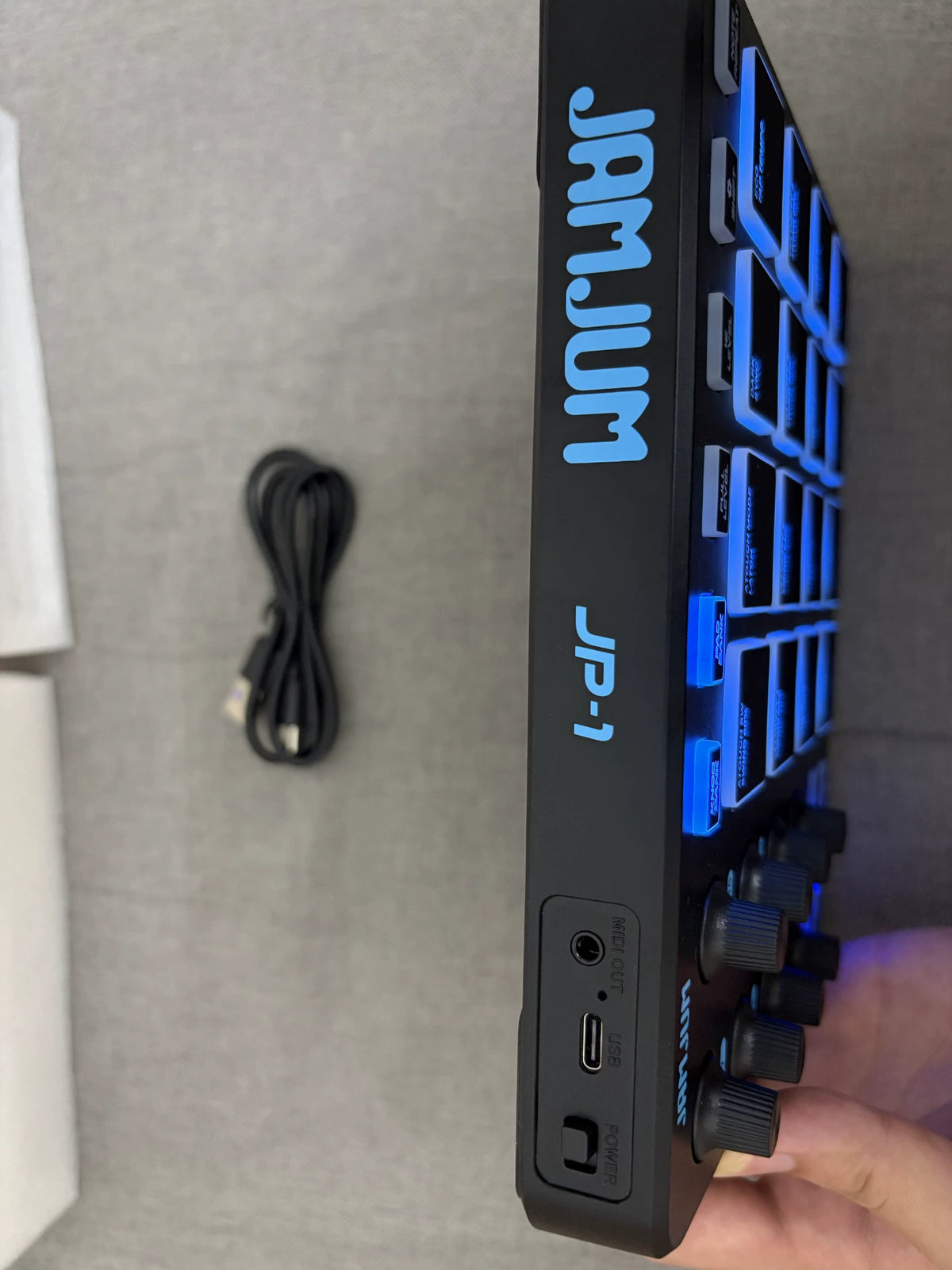 JAMJUM JP-1 – Black MIDI Pad Controller, Open Box