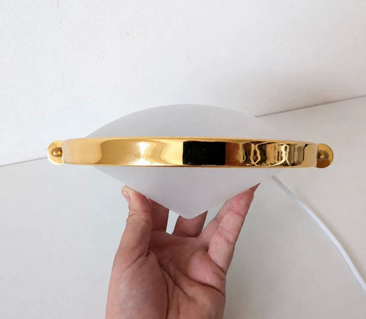 Spanish 1970s Art Deco Space-Age Glass Wall Lamp – actual product photo 1